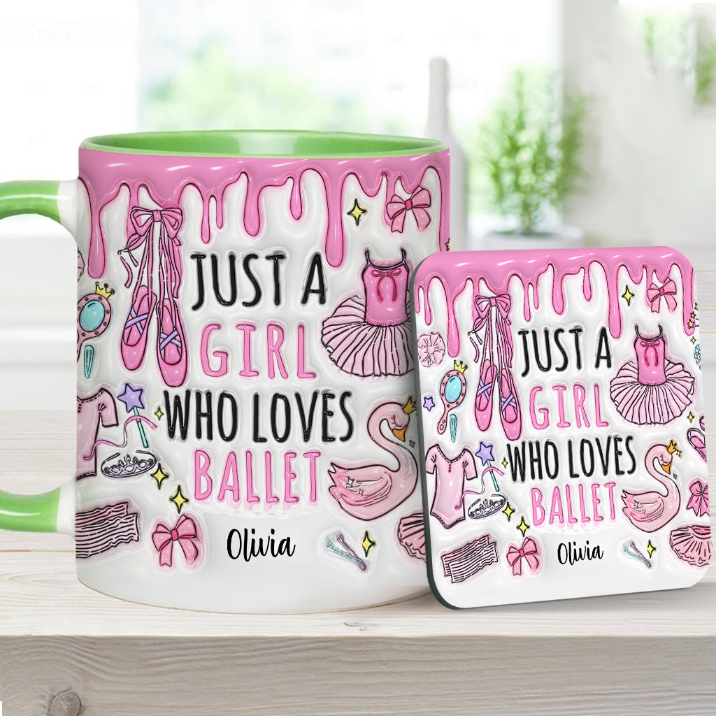 Mug personnalisé « Juste une fille qui aime le ballet »