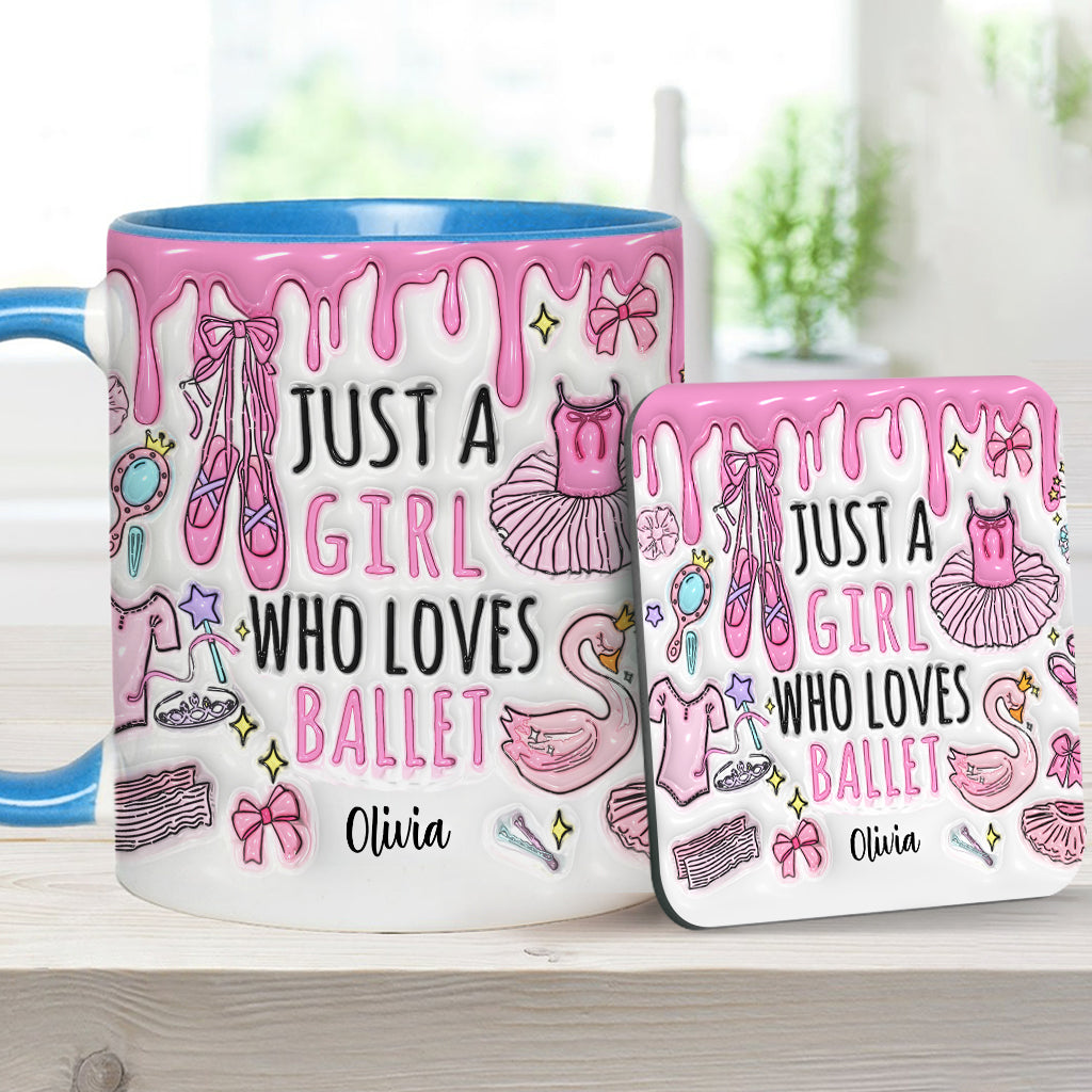 Mug personnalisé « Juste une fille qui aime le ballet »