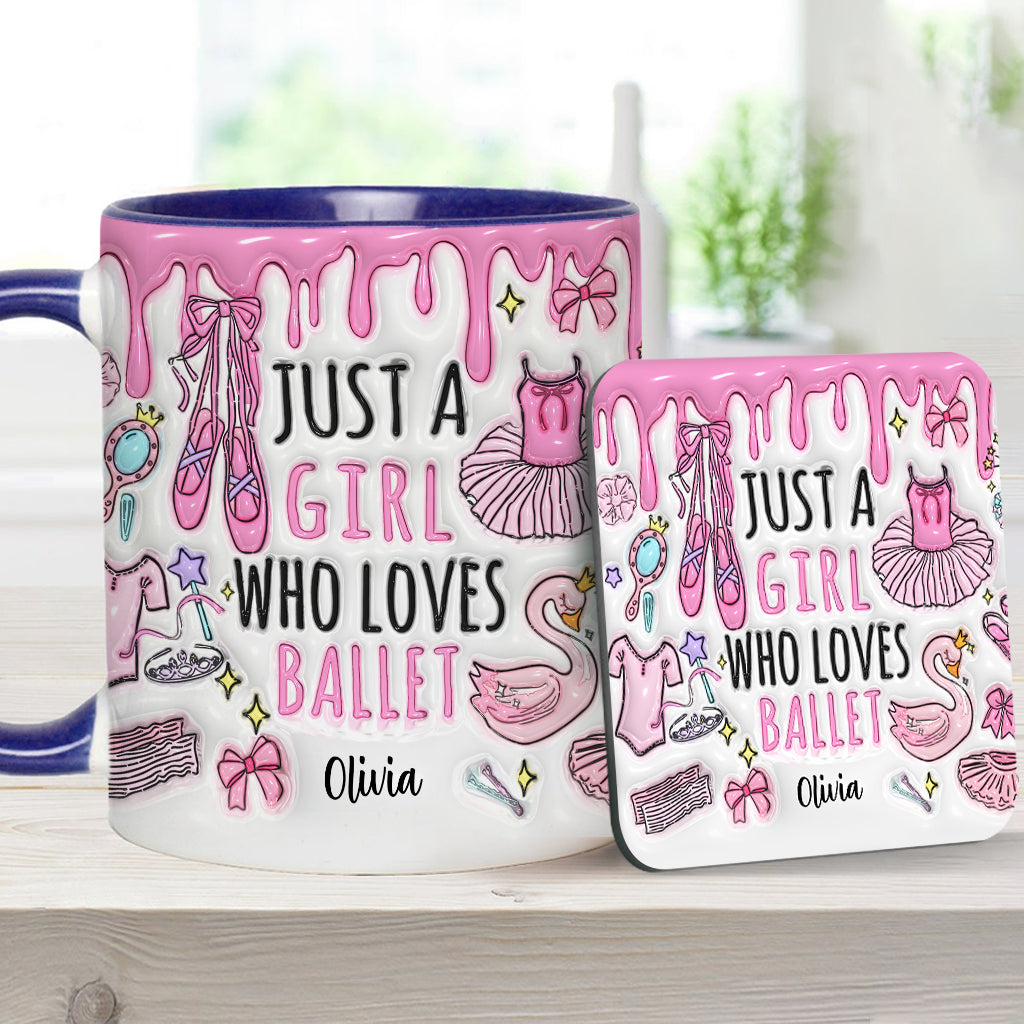 Mug personnalisé « Juste une fille qui aime le ballet »
