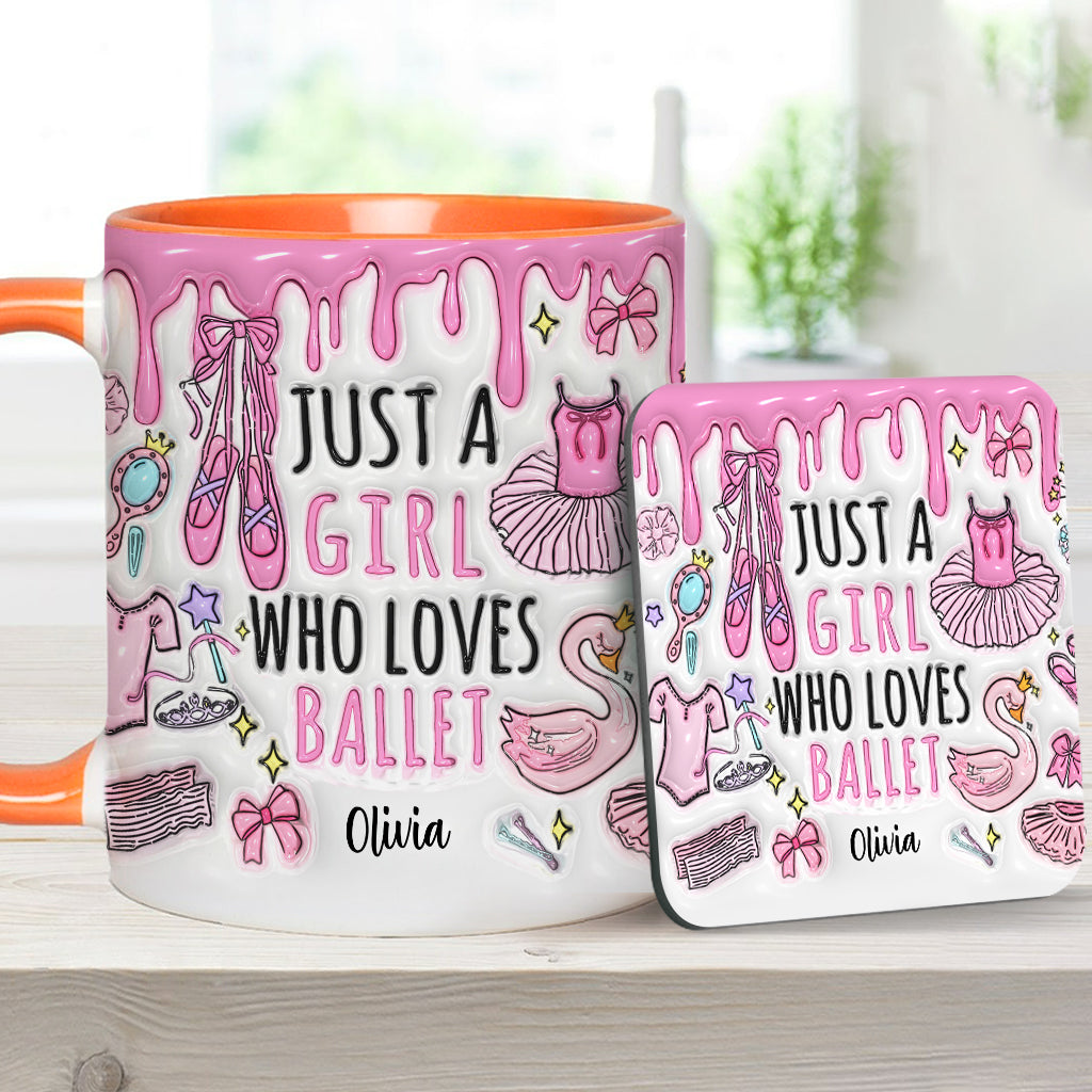 Mug personnalisé « Juste une fille qui aime le ballet »