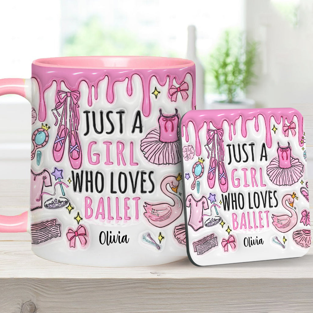 Mug personnalisé « Juste une fille qui aime le ballet »