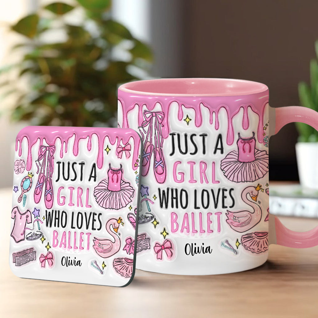 Mug personnalisé « Juste une fille qui aime le ballet »