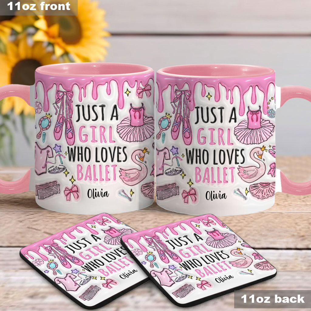 Mug personnalisé « Juste une fille qui aime le ballet »
