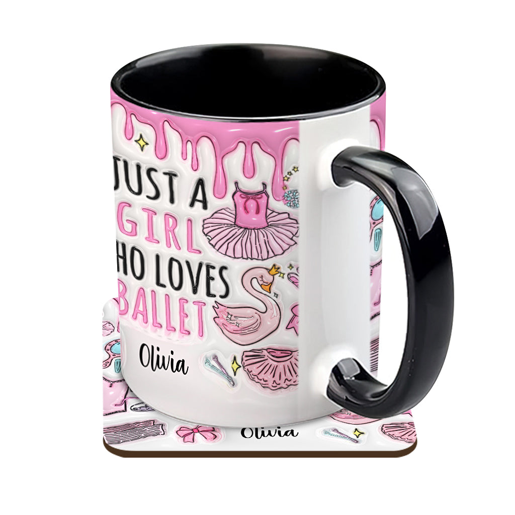 Mug personnalisé « Juste une fille qui aime le ballet »