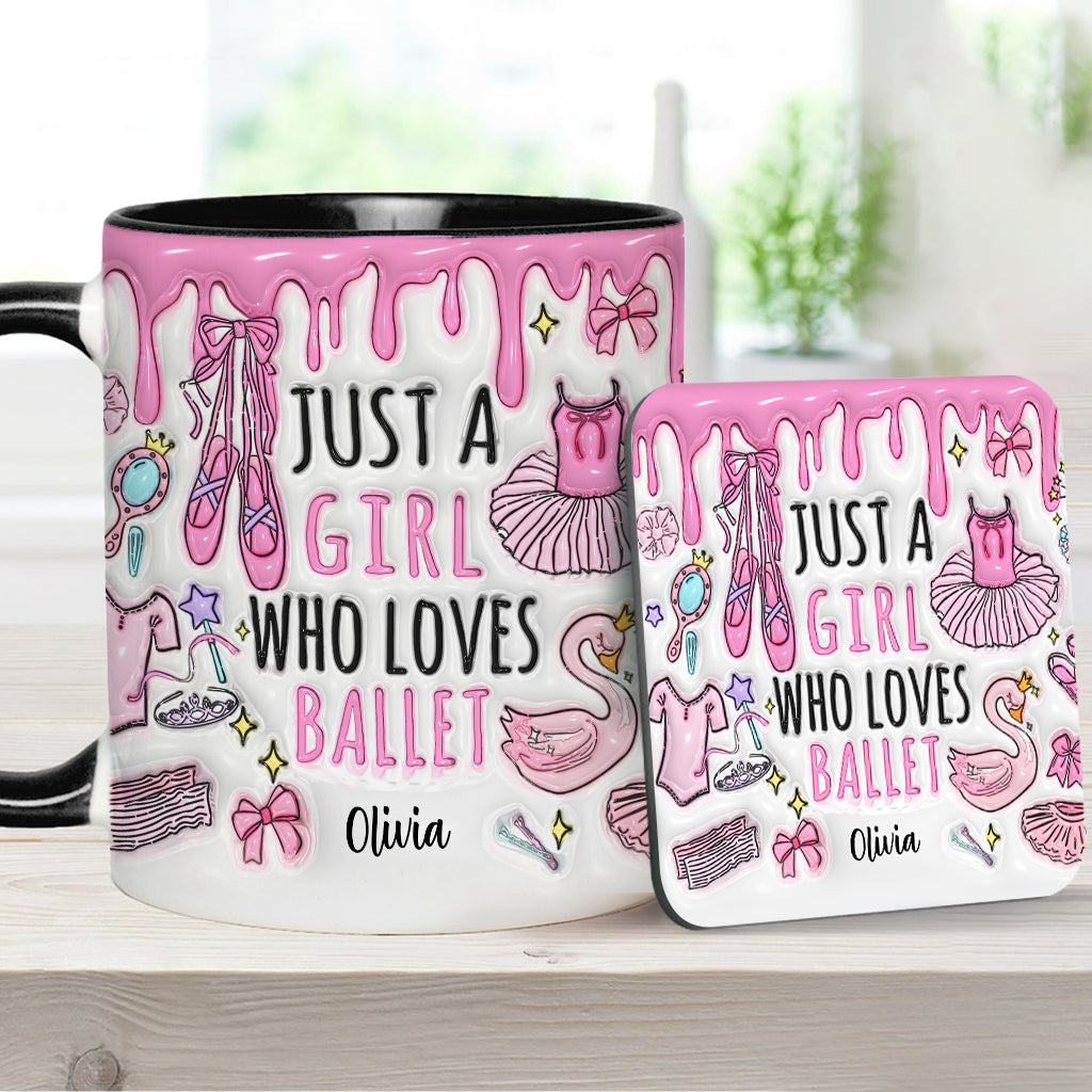 Mug personnalisé « Juste une fille qui aime le ballet »