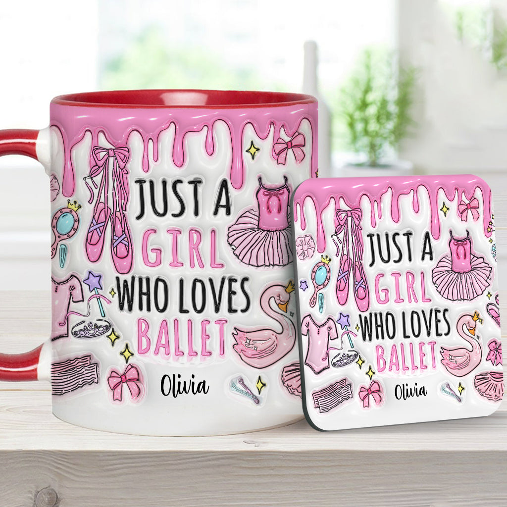 Mug personnalisé « Juste une fille qui aime le ballet »