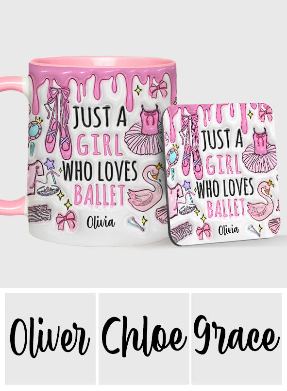 Mug personnalisé « Juste une fille qui aime le ballet »