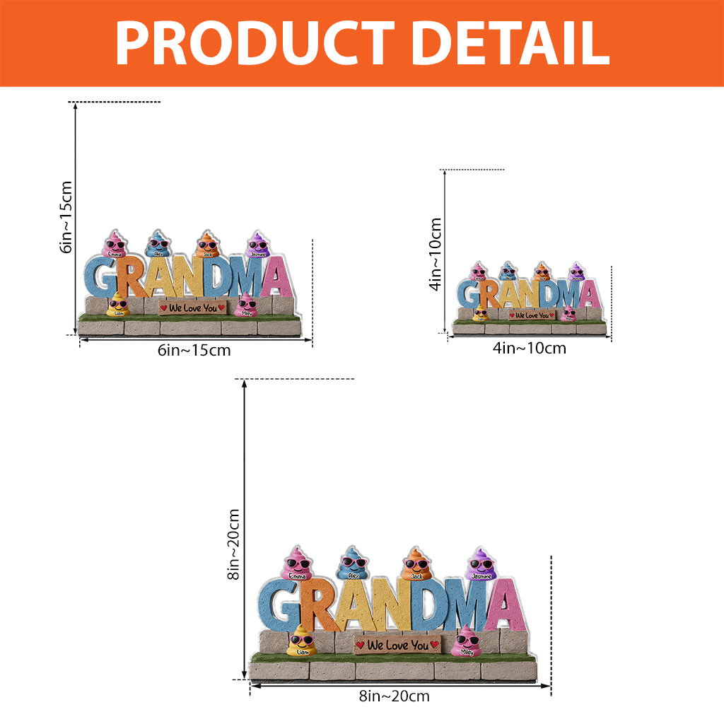 Les petits cons de grand-mère - Plaque acrylique personnalisée en forme de grand-mère