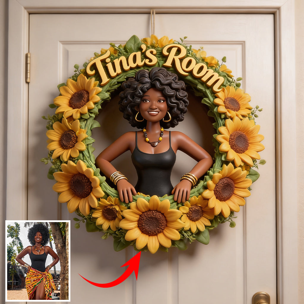 Fleur de naissance personnalisée avec photo - Panneau en bois personnalisé « Amour de soi »