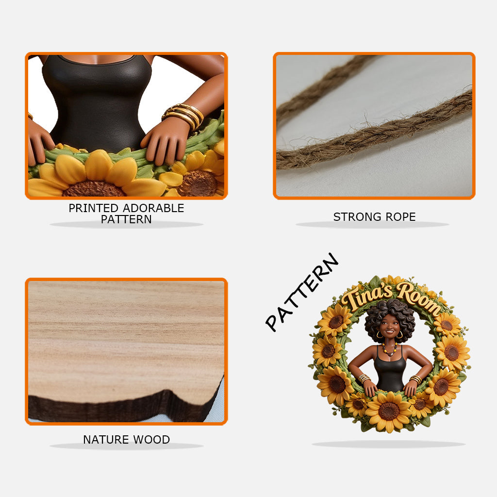 Fleur de naissance personnalisée avec photo - Panneau en bois personnalisé « Amour de soi »