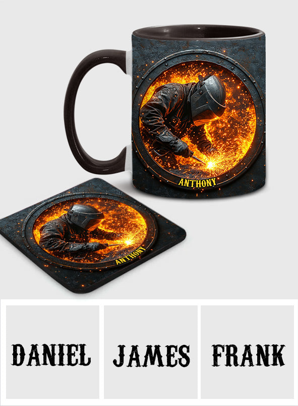Gift For Welder Man - Personalized Welder Accent Mug