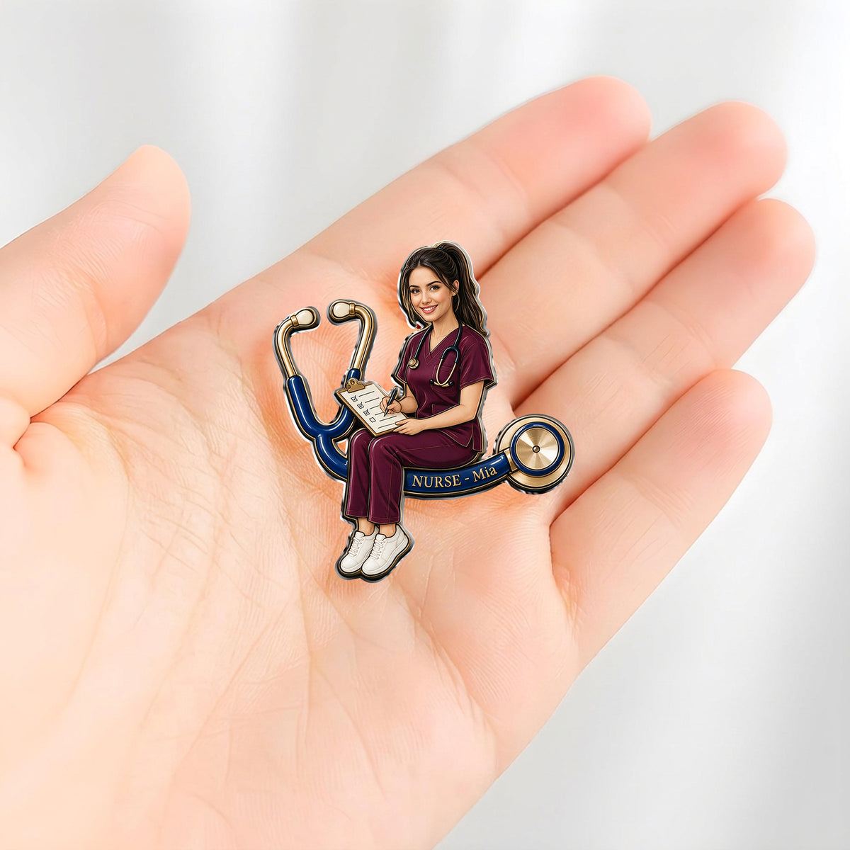Meilleure Infirmière - Épinglette Émaillée Personnalisée 3D