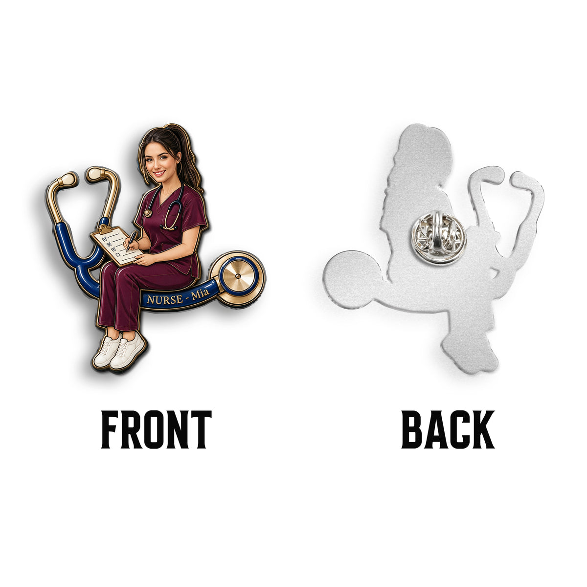 Meilleure Infirmière - Épinglette Émaillée Personnalisée 3D