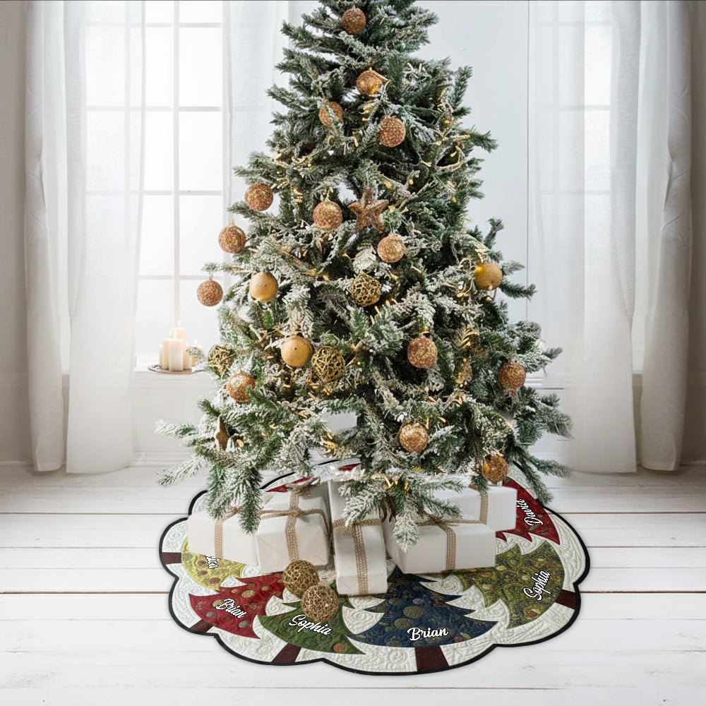 Christmas Tree - Personalized Family Shaped Tree Skirt