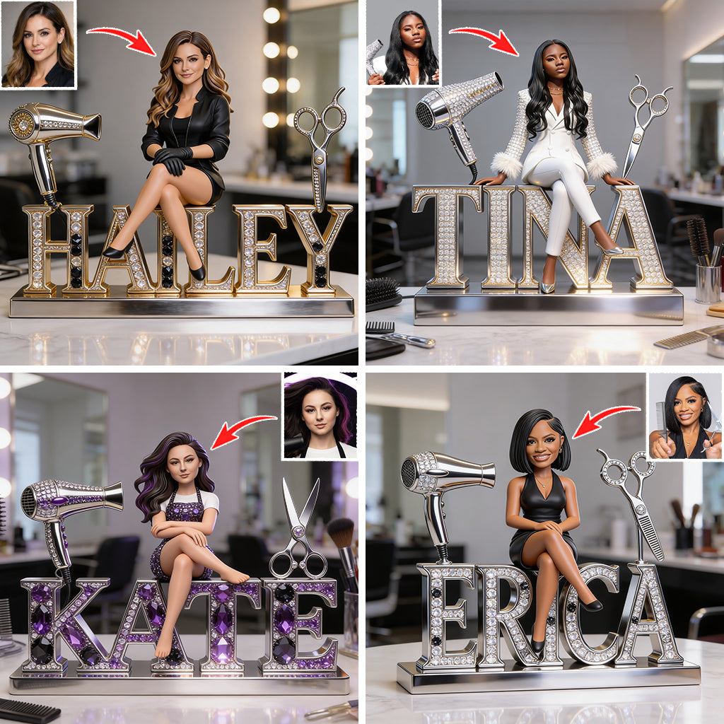 Custom Any Photo Hairdresser - Personalized Hairdresser Custom Shaped Acrylic Plaque