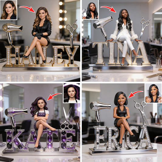 Custom Any Photo Hairdresser - Personalized Hairdresser Custom Shaped Acrylic Plaque