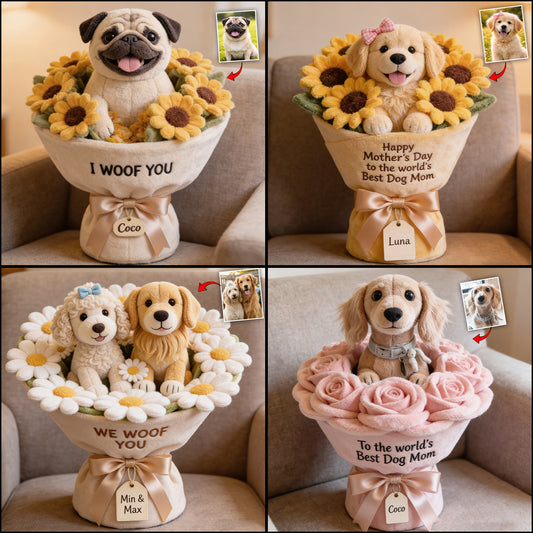 From Fur With Love - Perfect Mother's Day Gift - Personalized Dog Premium Faux Fur Pillow