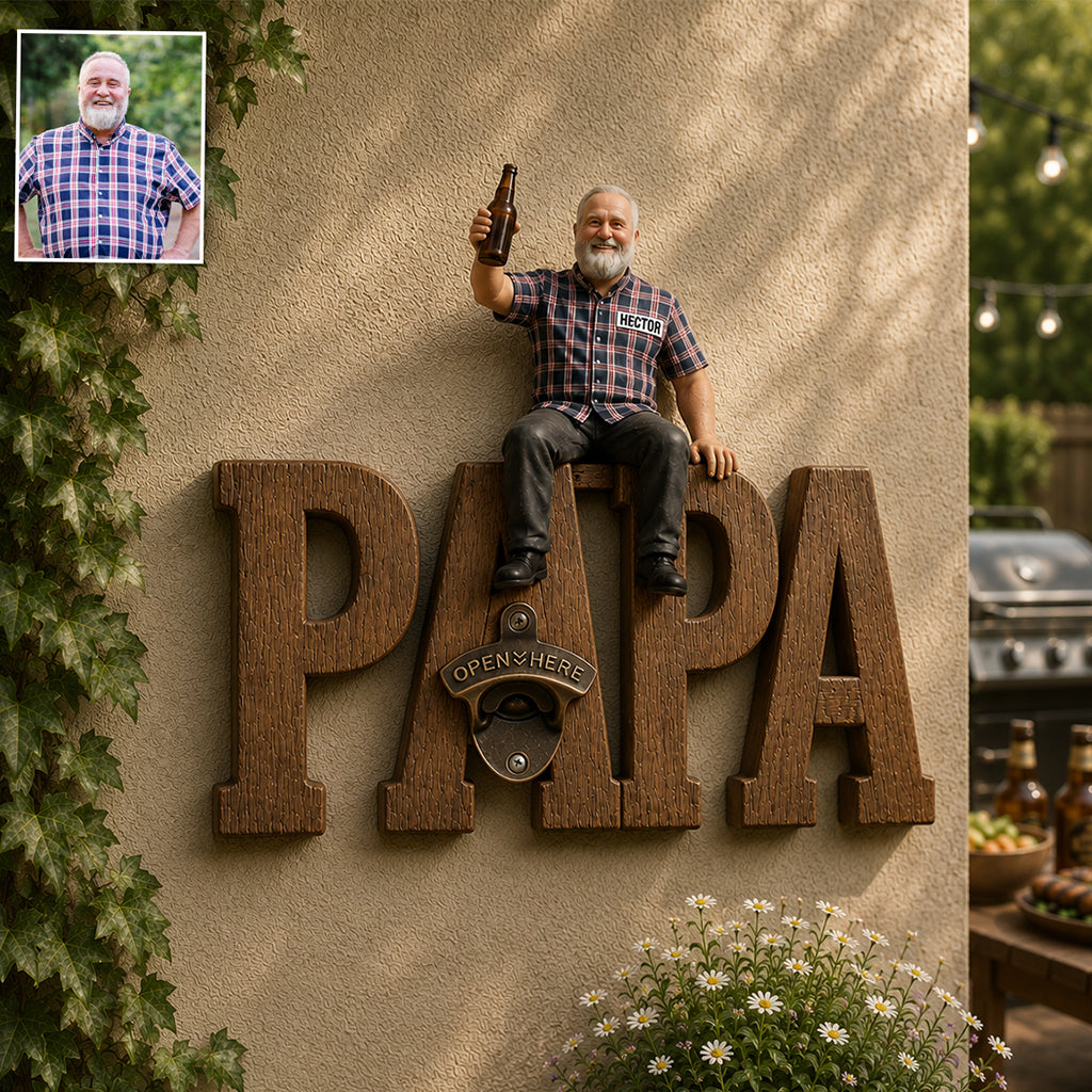 Une Bière de Plus - Ouvre-Bouteille Personnalisé pour Papa