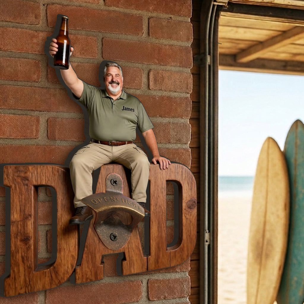 Une Bière de Plus - Ouvre-Bouteille Personnalisé pour Papa