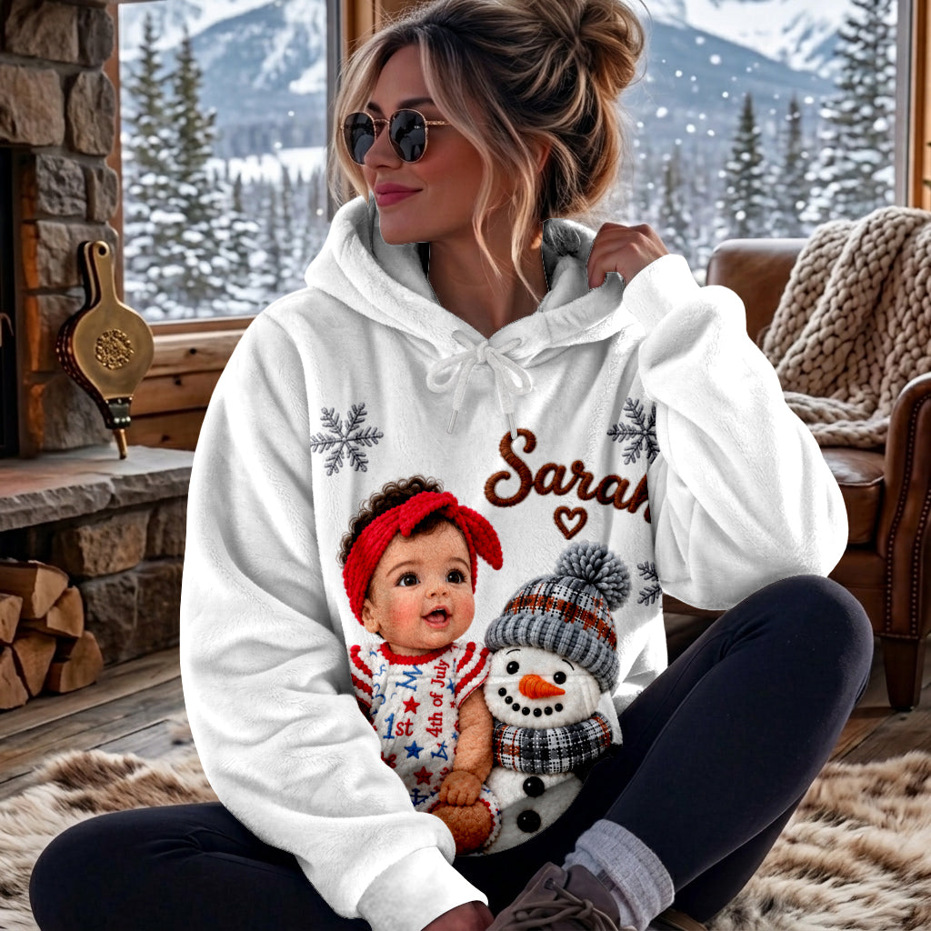 Custom Any Photo - Personalized Kid Fleece Hoodie