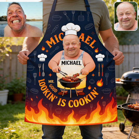 Papa Grilleur, Papa Aime Cuisiner - Tablier Personnalisé pour Père