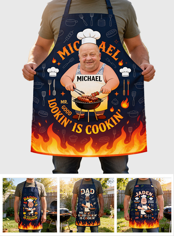 Papa Grilleur, Papa Aime Cuisiner - Tablier Personnalisé pour Père