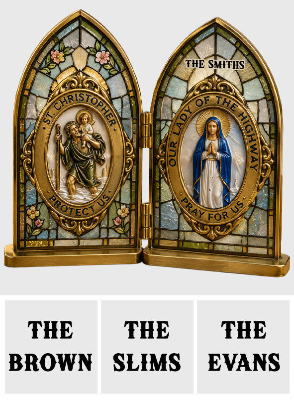 Pray For Us - Personalized Christian Acrylic Diptych