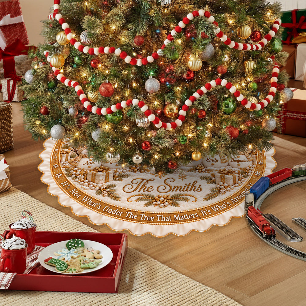 Our Family Magical Christmas - Personalized Family Shaped Tree Skirt