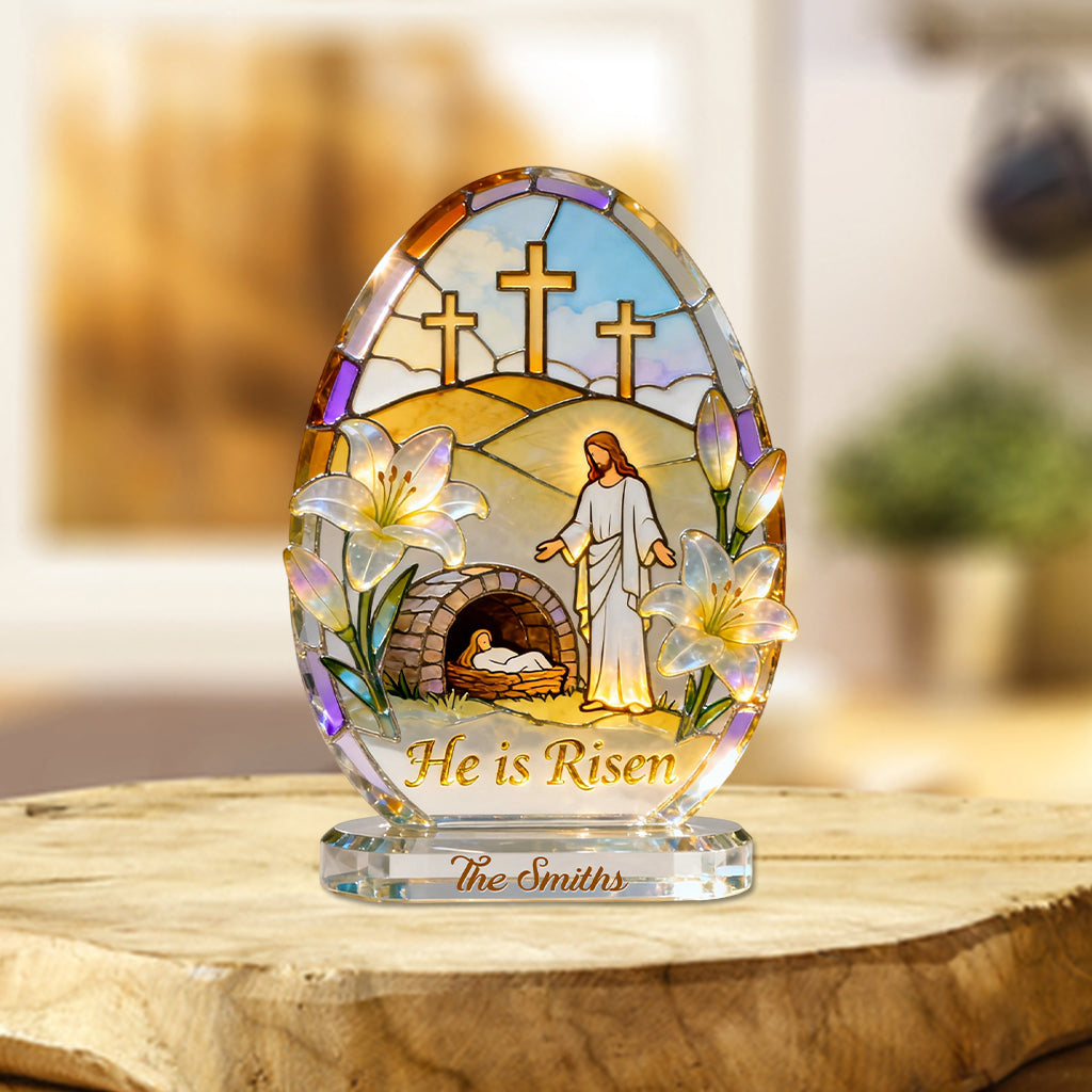 He Is Risen - Personalized Christian Custom Shaped Acrylic Plaque