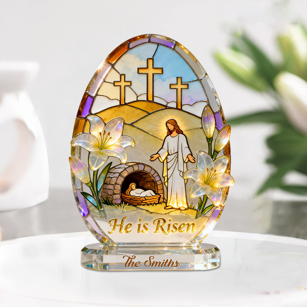 He Is Risen - Personalized Christian Custom Shaped Acrylic Plaque
