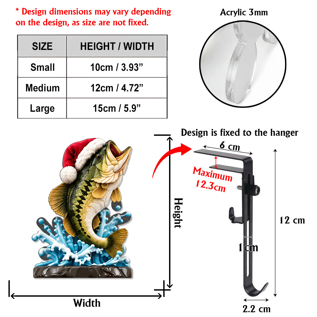Cadeau de Noël Joyeux Fishmas pour les Amateurs de Pêche - Chaussette de Noël Personnalisée avec Support