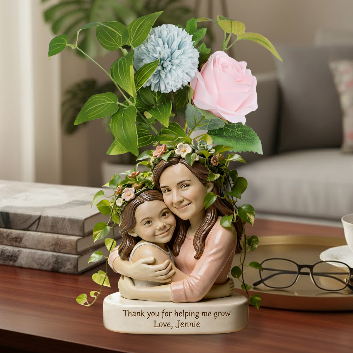Vase à fleurs en acrylique personnalisé à partir de n'importe quelle photo - Vase à fleurs en acrylique de forme personnalisée pour le jardinage