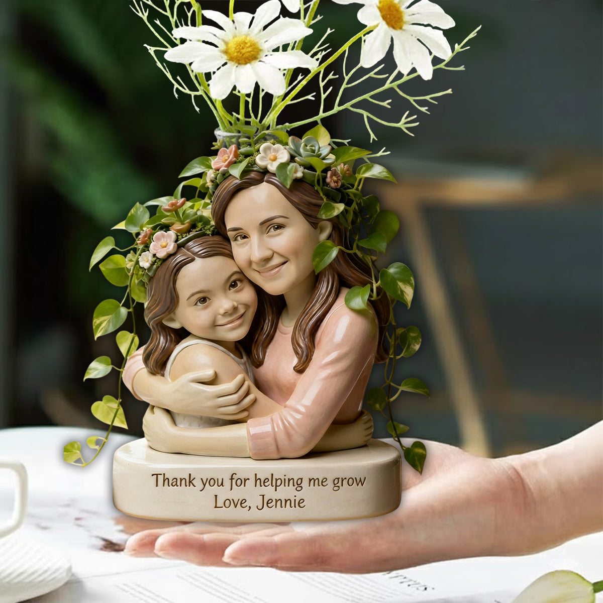 Vase à fleurs en acrylique personnalisé à partir de n'importe quelle photo - Vase à fleurs en acrylique de forme personnalisée pour le jardinage