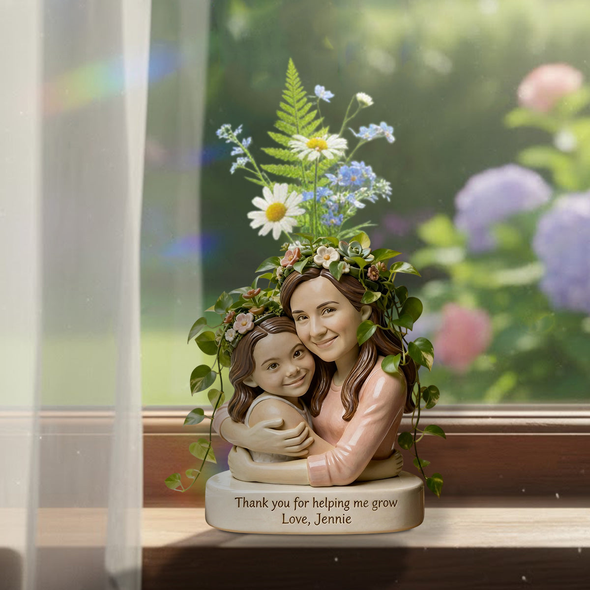 Vase à fleurs en acrylique personnalisé à partir de n'importe quelle photo - Vase à fleurs en acrylique de forme personnalisée pour le jardinage