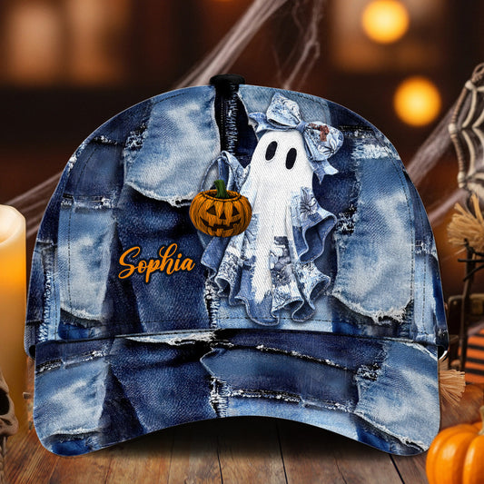 Coquette Halloween Ghost - Personalized Halloween Classic Cap