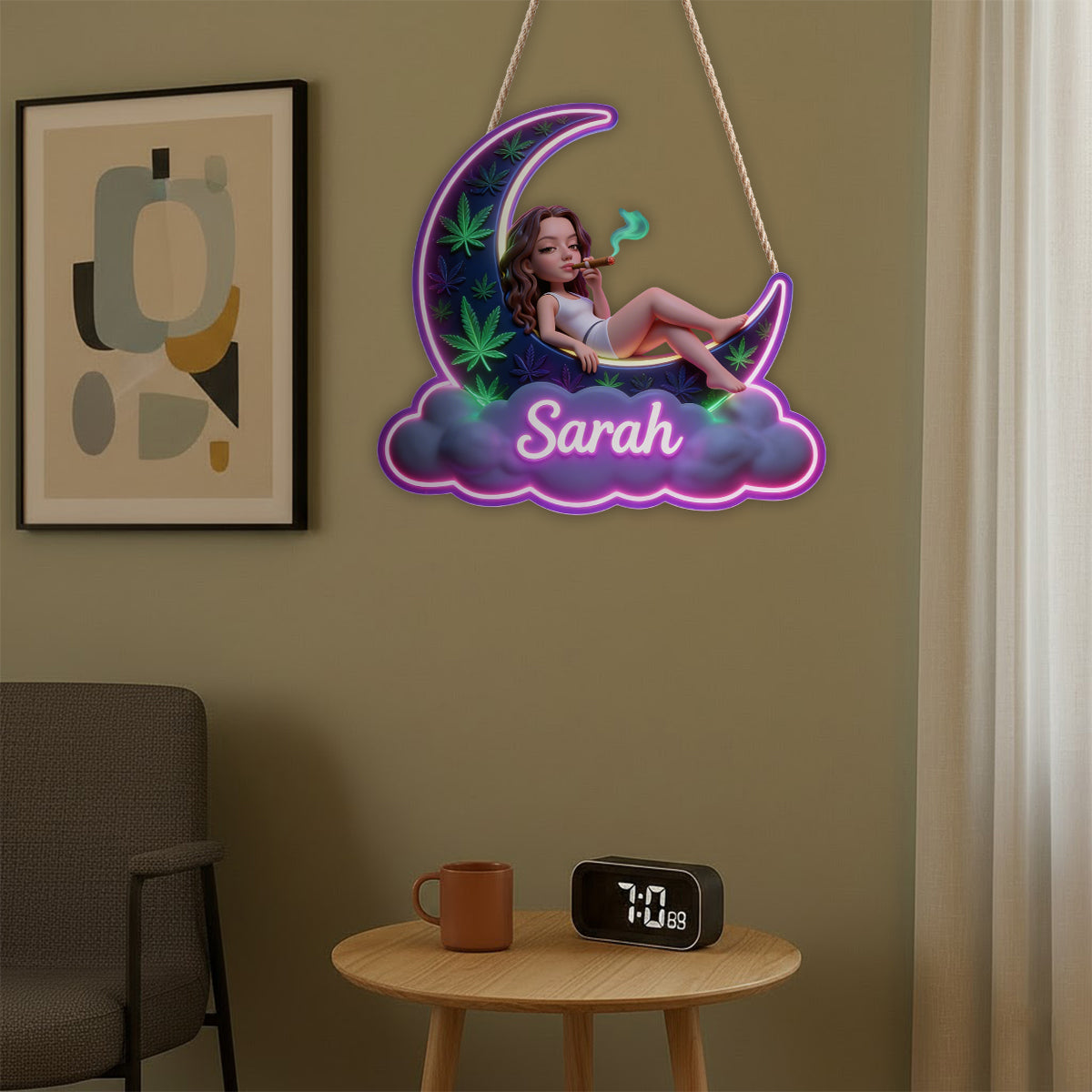 Any Photo - Personalized Weed LED Light Acrylic Sign