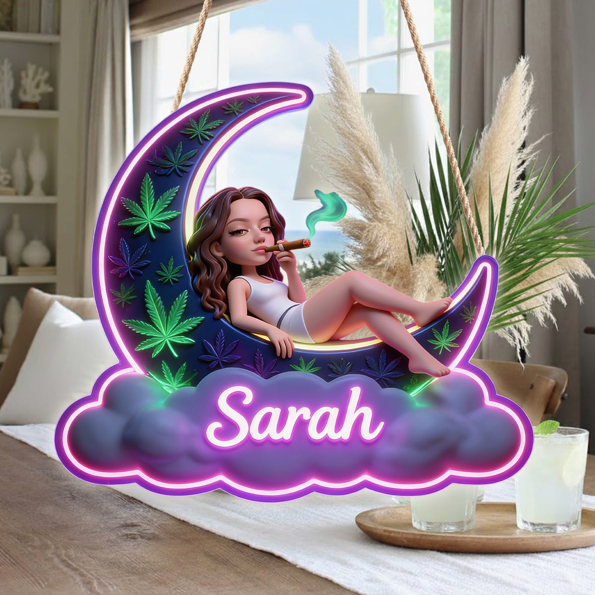 Any Photo - Personalized Weed LED Light Acrylic Sign