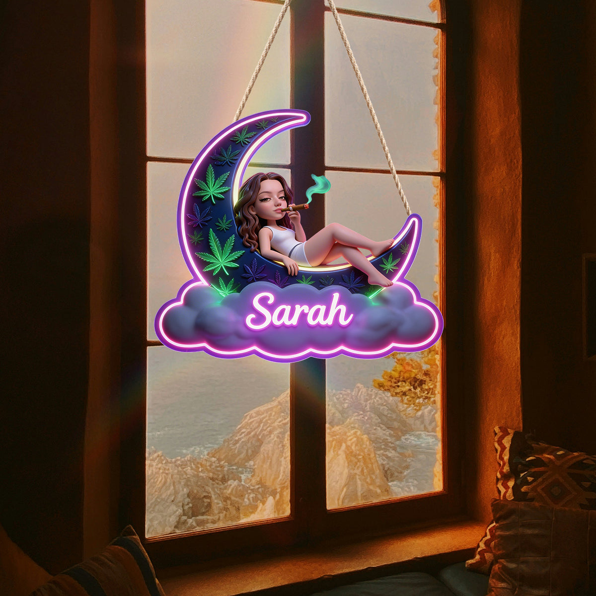 Any Photo - Personalized Weed LED Light Acrylic Sign