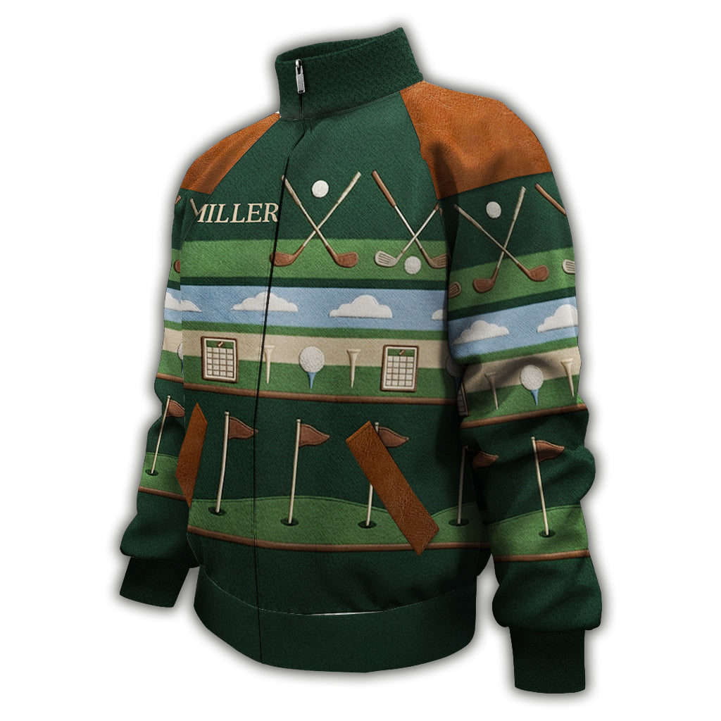 Love Playing Golf - Personalized Golf Zip Jacket