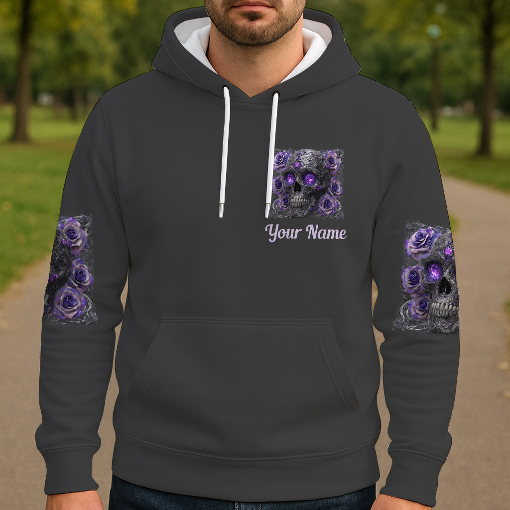 T-shirt personnalisé à motif crâne scintillant - T-shirt intégral à motif crâne