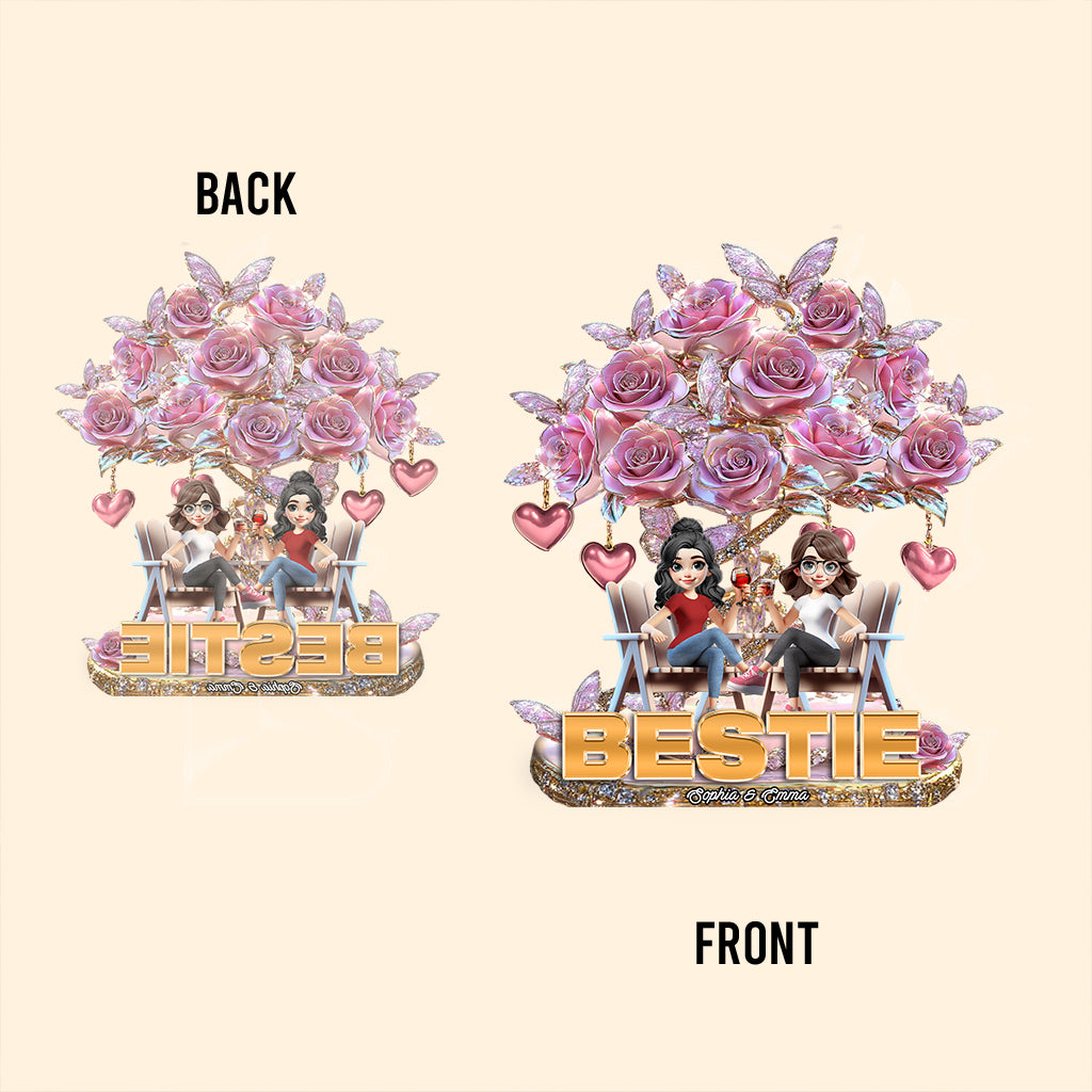 Besties Forever - Personalized Bestie Custom Shaped Acrylic Plaque