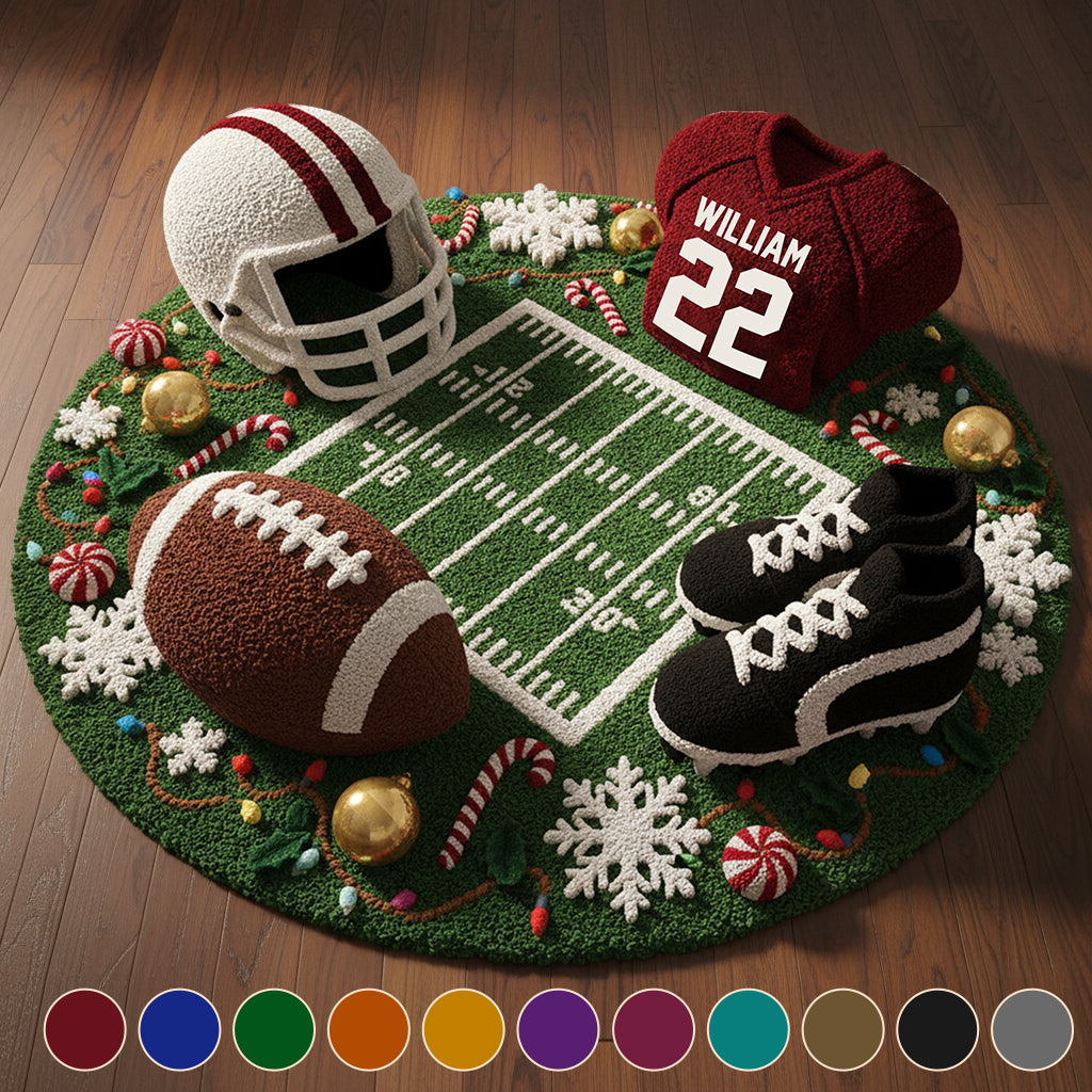 Football Lover - Personalized Football Non-Slip Tufted Rug
