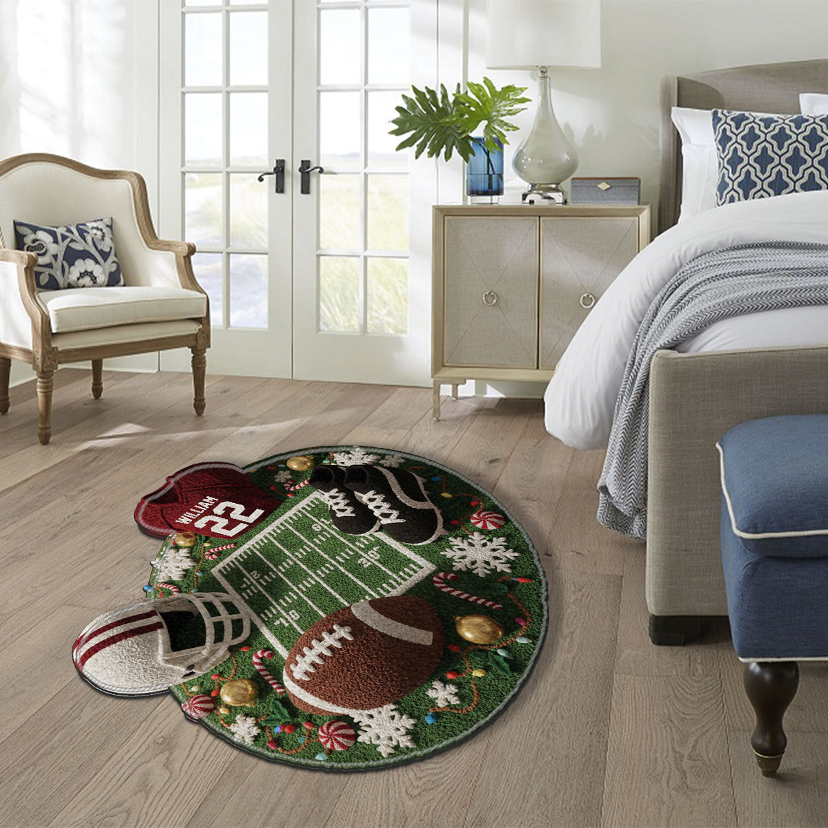 Football Lover - Personalized Football Non-Slip Tufted Rug