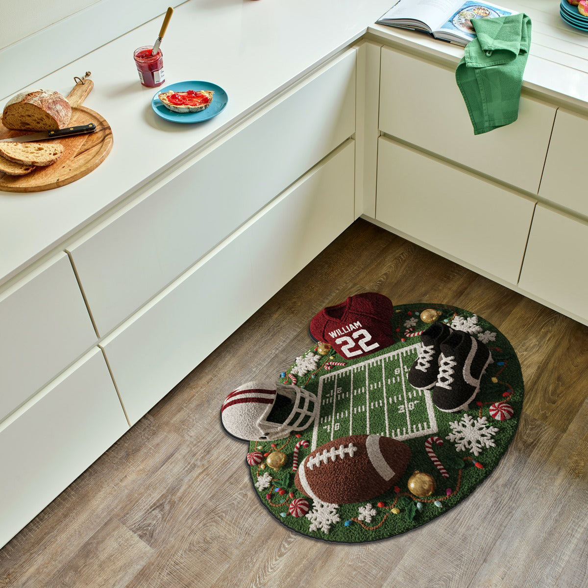 Football Lover - Personalized Football Non-Slip Tufted Rug