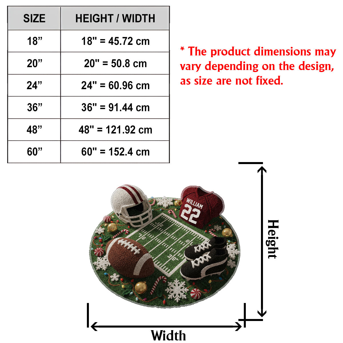 Football Lover - Personalized Football Non-Slip Tufted Rug