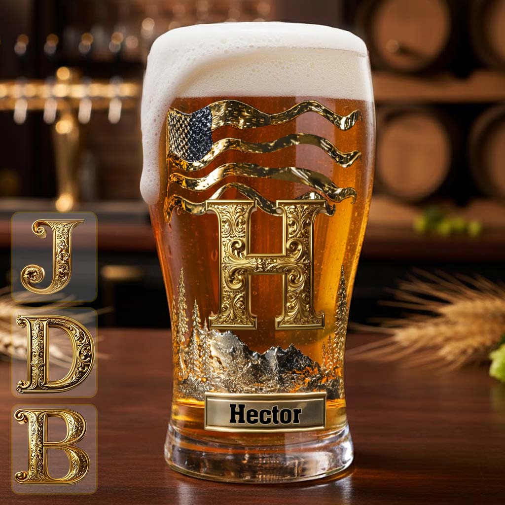 Lettre initiale - Pinte de bière personnalisée