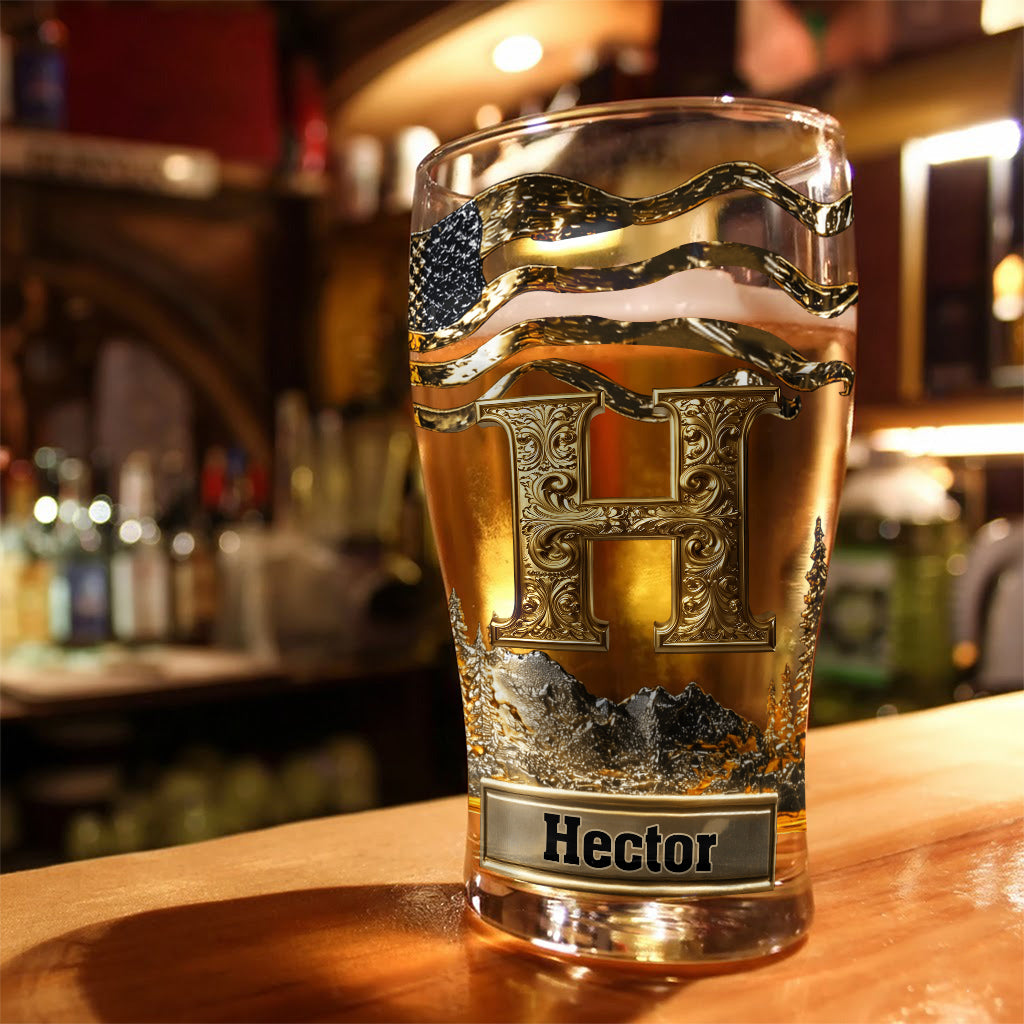 Lettre initiale - Pinte de bière personnalisée