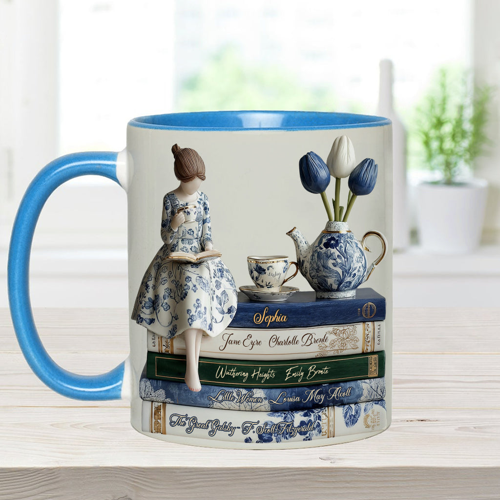 Mug personnalisé « J’adore les livres »