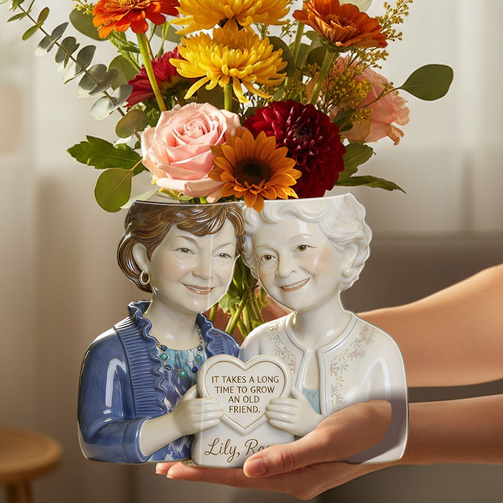It Takes A Long Time To Grow An Old Friend - Personalized Bestie Acrylic Pot