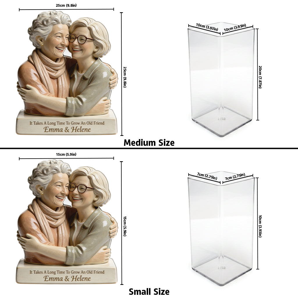 Cultivez un vieil ami - Pot en acrylique personnalisé pour votre meilleure amie